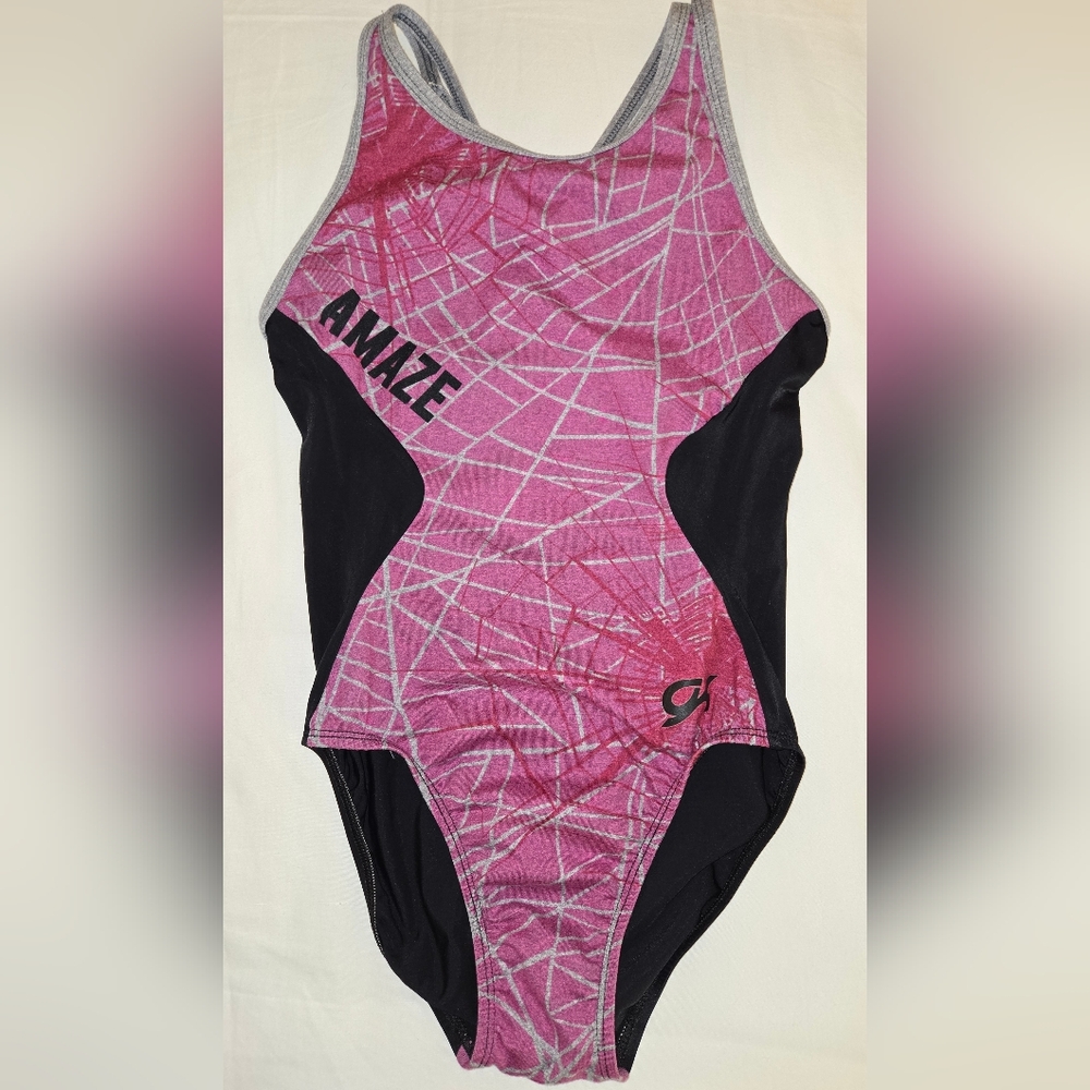 GK Pink and Black Women's Leotard